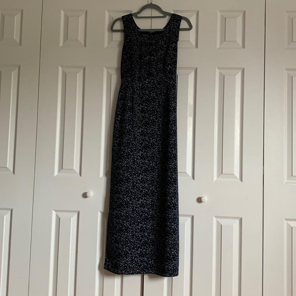 Floral “Bluet” Long Dress with Side Slits